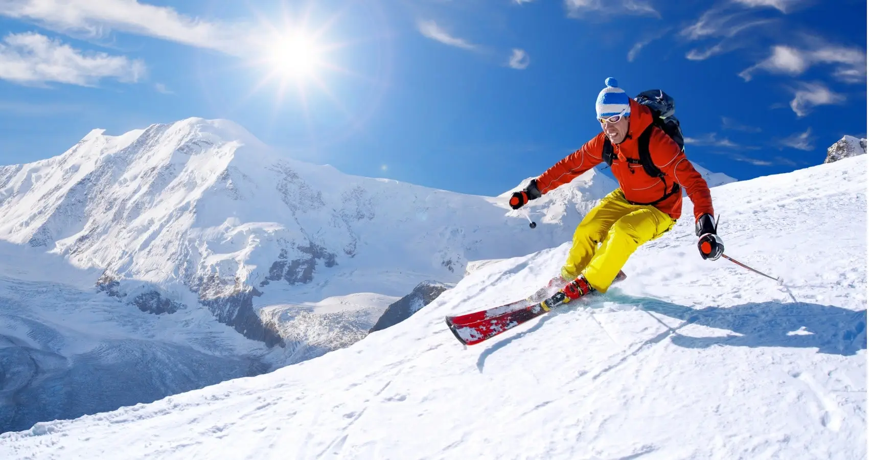skier skiing down a mountain